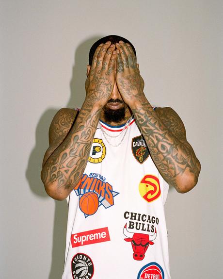 Le lookbook de la collaboration entre la NBA et Supreme est incarnée par J.R Smith NBA et Supreme