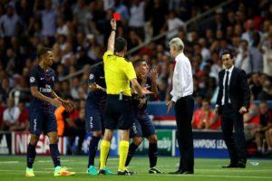 Le fiasco du PSG en ligue des champions Marco Verratti expulsé après concertation virulente auprès de l'arbitre