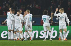 Le fiasco du PSG en ligue des champions La joie des joueurs madrilènes après leur qualification face au PSG