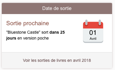 [Ma vie d’auteur] – « Bluestone Castle » est disponible en précommande !