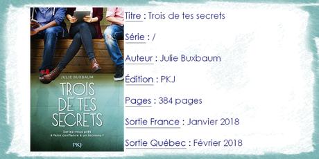 Trois de tes Secrets de Julie Buxbaum