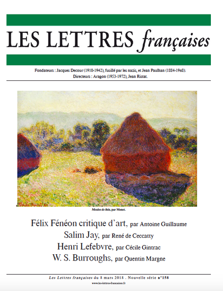 N° 158 – Les Lettres Françaises du 8 mars 2018