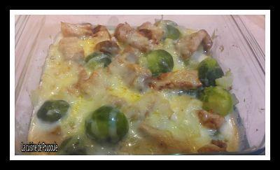 Gratin de choux de bruxelles, pommes de terre et porc au thermomix ou sans Gratin de choux de bruxelles, pommes de terre et porc au thermomix ou sans