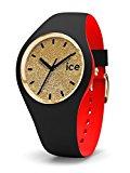 5 Ice-Watch à gagner entre montre et voiture ! Ice-Watch - ICE loulou Gold Glitter - Montre noire pour femme avec bracelet en silicone - 007238 (Medium)