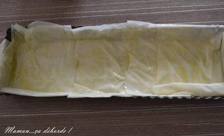 Tarte poireau, saumon et son crumble