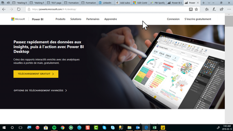 Power BI Desktop via téléchargements