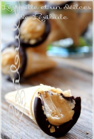 ~Mini-cornets au beurre d'érable et chocolat~