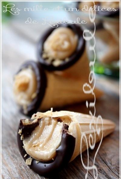 ~Mini-cornets au beurre d'érable et chocolat~