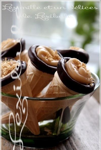 ~Mini-cornets au beurre d'érable et chocolat~