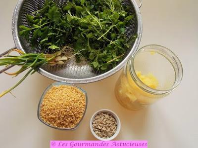 Boulgour santé aux mouron, persil et ail (Vegan)