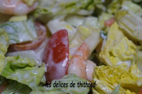 Salade de crevettes coco