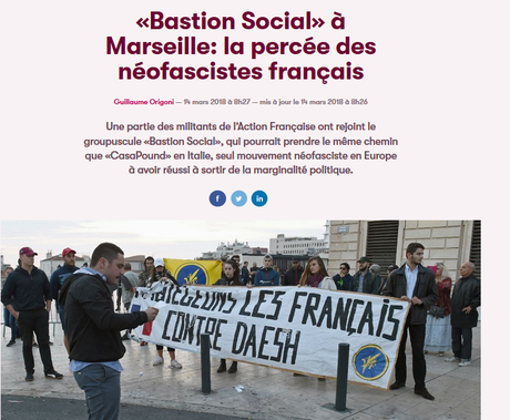 Où le #FN s’effondre, les fascistes français se radicalisent #antifa