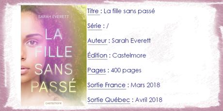 La Fille sans passé de Sarah Everett