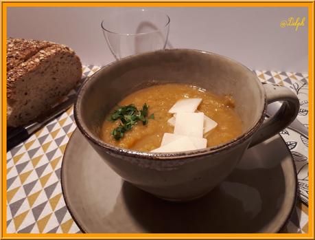 Velouté de Navets Boule d'or, Topinambour, carotte et Coriandre