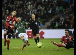 Derniers matchs de la 30ème journée en images Cabella qui inscrit le 2ème but des verts face à Guingamp