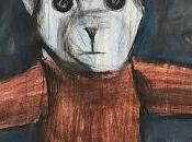 "Nounours avec masque blanc", dessin cabas papier.