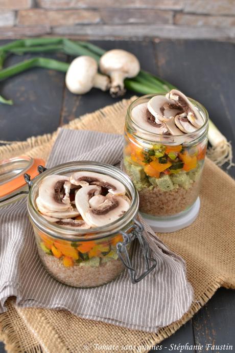 Salad jar {tofu, sarrasin, butternut} Salad jar