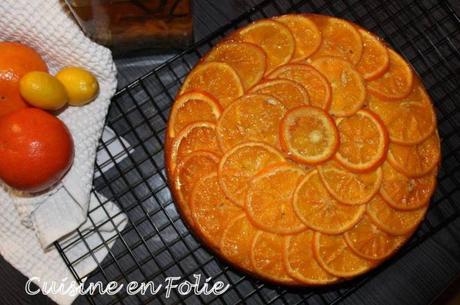 Upside-down cake aux oranges sanguines