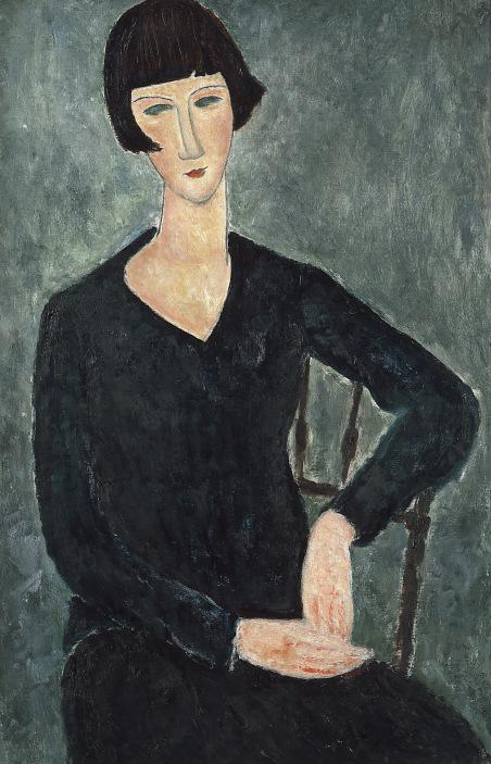 Amedeo Modigliani, Femme assise à la robe bleue, 1918-1919.jpg