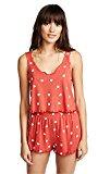 Wildfox Women's Falling hearts PJ Set, Red Flare, Medium