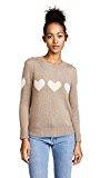 Wildfox Women's Full Hearts Sweater, Umber Grey, Large