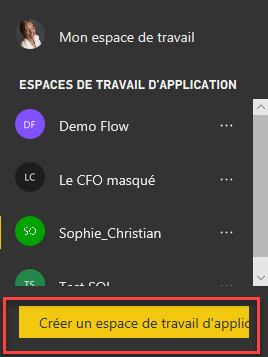 Créer un espace de travail