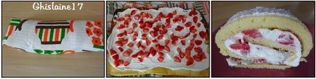 Gâteau roulé aux fraises Gâteau roulé aux fraises