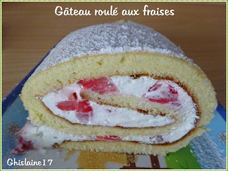 Gâteau roulé aux fraises Gâteau roulé aux fraises