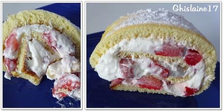 Gâteau roulé aux fraises Gâteau roulé aux fraises