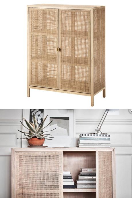 L'indispensable buffet parisien buffet en rotin cannage IKea