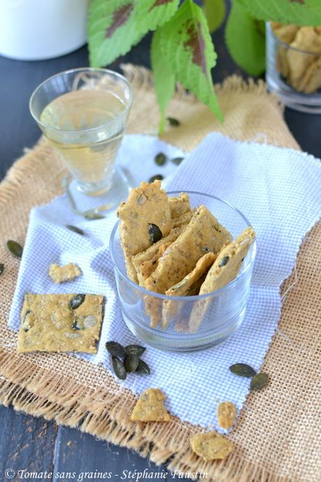 Biscuits apéritifs aux graines {végétaliens et sans gluten} Biscuits apéritifs aux graines