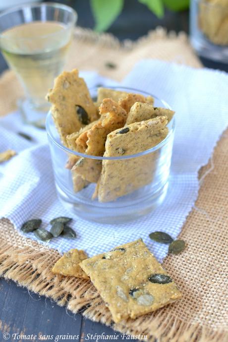 Biscuits apéritifs aux graines {végétaliens et sans gluten} Biscuits apéritifs aux graines