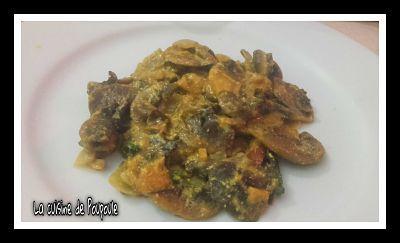 Champignons à la crème de curry