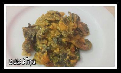 Champignons à la crème de curry