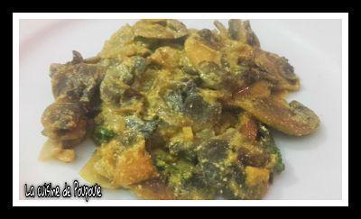 Champignons à la crème de curry