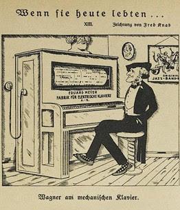 S'il vivait aujourd'hui, une caricature wagnérienne de 1926 par Fred Knab