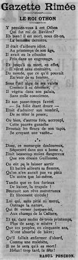 Le Roi Othon, un poème anti-allemand de Raoul Ponchon (1916)