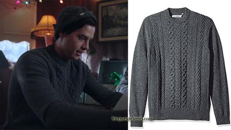 RIVERDALE : Cable Knit Sweater for Jughead in s2ep9
