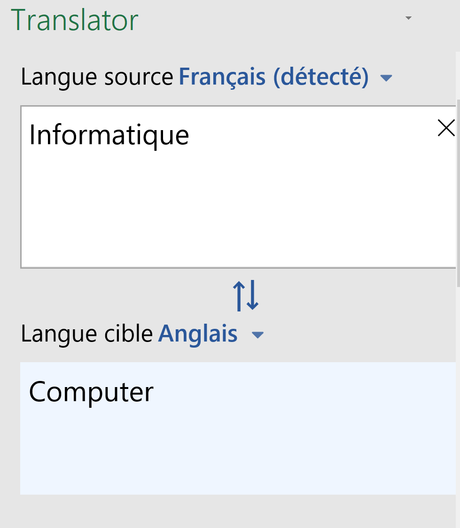 Excel - Traduction