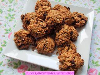 Cookies aux flocons et aux raisins, sans beurre