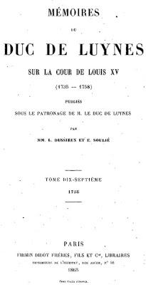 Les lectures françaises du roi Louis II de Bavière (5): les Mémoires du duc de Luynes