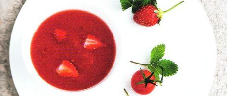 Gazpacho picaro de tomates et fraises