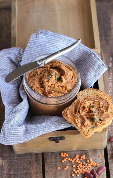 Pâté végétal bio aux lentilles corail et haricots rouges Recette bio : Pâté végétal bio aux lentilles corail et haricots rouges