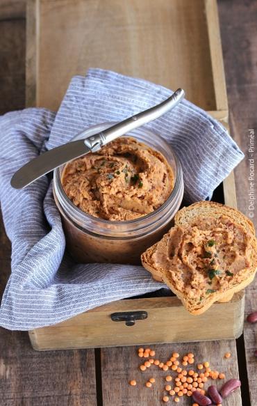 Recette bio : Pâté végétal bio aux lentilles corail et haricots rouges