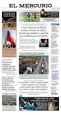 Le Bicentenaire de Maipú dans les page de El Mercurio [Bicentenaire]
