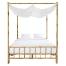   Lit à baldaquin 160x200 en bambou et tissu blanc  
 Avec son design inspiré des pays exotiques, le lit à baldaquin en bambou COCONUT vous promet des nuits régénératrices et des rêves de voyage ! 
  Prix indicatif :  599€ sur le site  www.maisonsdumonde.com  