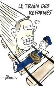 Dialogue entre un cheminot en grève et un usager