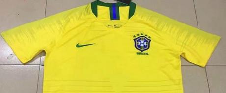 Le maillot officiel de l'équipe du Brésil pour la coupe du monde de football 2018