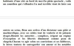 Regard vers le théâtre de Pierre-Marc Levergeois – « L’état de siège » d’Albert Camus – Théâtre de la ville