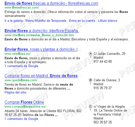 Google.es en espagnol à Madrid